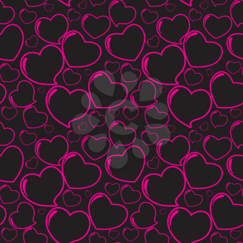 Pink Heart Seamless Pattern Vector Illustration EPS10