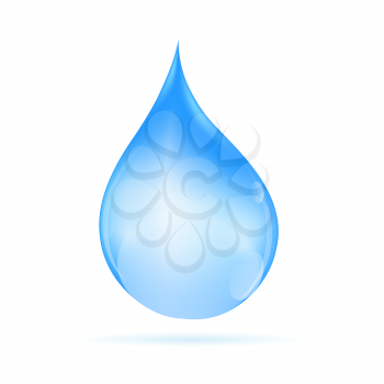 Blue Water Drop  Vector Illustration. Isolated. EPS10