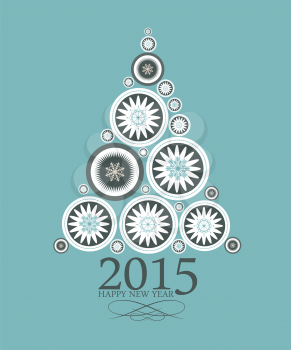 2015 Abstract Beauty Christmas and New Year Background. Vector Illustration.