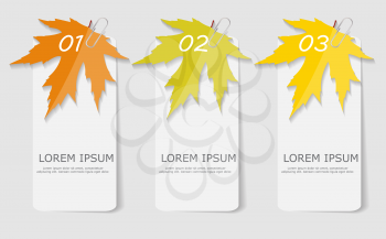 Autumn Leaves Infographic Templates for Business Vector Illustration. EPS10