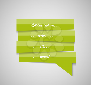 Green Speech Bubble Template Vector Illustration. EPS10