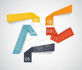 Infographic Origami Templates for Business Vector Illustration. EPS10