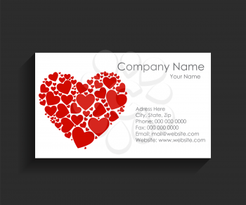 Company Business Card on Black Background. Vector Illustration. EPS10