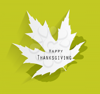 Green Happy Thanksgiving Day Vector Illustration.  EPS10