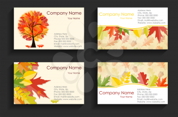 Set of Company Business Card Vector Illustration. EPS10