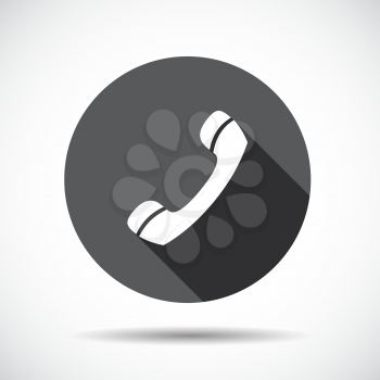 Phone  Flat Icon with long Shadow. Vector Illustration. EPS10