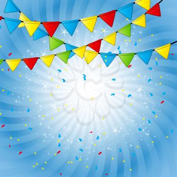 Colorful Party Flag Background Vector Illustration. EPS10