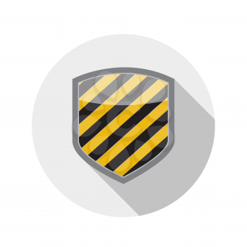 Flat Design Concept Shield Icon Vector Illustration With Long Shadow. EPS10