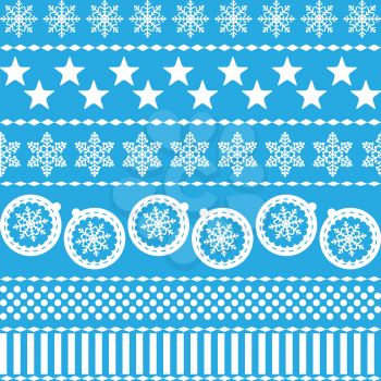 Winter Christmas New Year Seamless Pattern. Beautiful Texture with Snowflakes