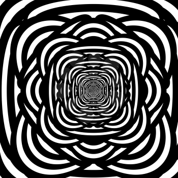 Abstract Black and white hypnotic background. EPS10