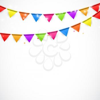 Party Background with Flags Vector Illustration. EPS10
