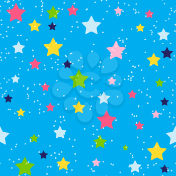 Cute Star Seamless Pattern Background Vector Illustration EPS10