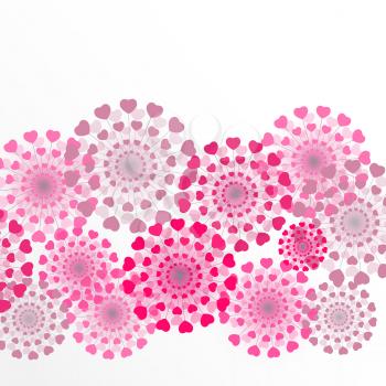 Abstract Heart Flower Background Vector Illustration EPS10