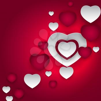 Valentine s Day Heart Symbol. Love and Feelings Background Design. Vector illustration EPS10