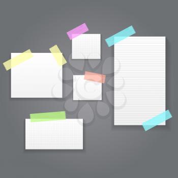 Sticky Paper Notes Pack Collection Set  Vector Illustration EPS10