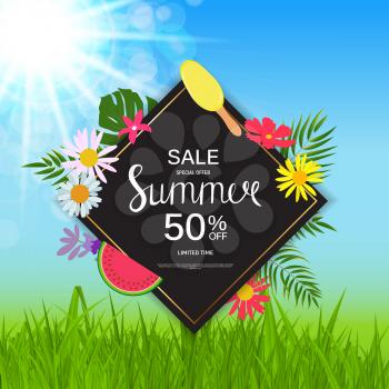 Summer Sale Abstract Background Vector Illustration EPS10