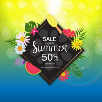 Summer Sale Abstract Background Vector Illustration EPS10