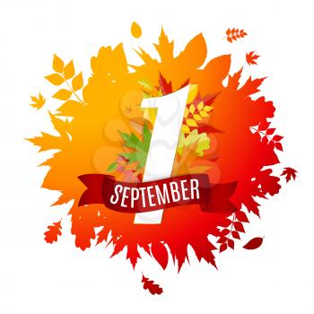 First 1 September Template Vector Illustration EPS10