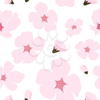 Abstract Floral Sakura Flower Japanese Natural Seamless Pattern Background Vector Illustration EPS10
