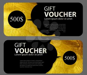 Gift Voucher Template For Your Business. Vector Illustration EPS10