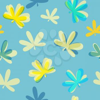 Abstract Natural Leaves Seamless Pattern Background Vector Illustration EPS10