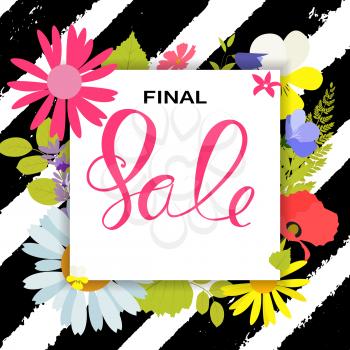 Abstract Designs Final Sale Banner Template with Frame. Vector Illustration EPS10