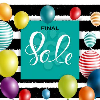 Abstract Designs Final Sale Banner Template with Frame. Vector Illustration EPS10