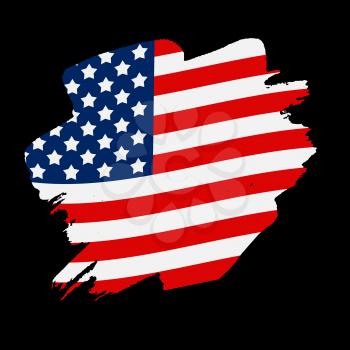USA Flag Grunge Background. Can Be Used as Banner or Poster. Vector Illustration EPS10