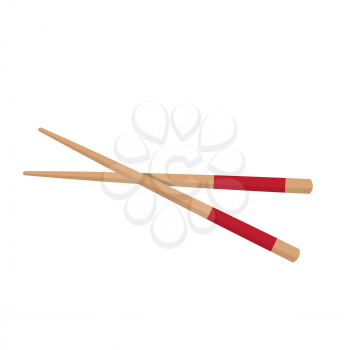 Chopstick Japanese Icon Isolated on White. Vector Illustration EPS10