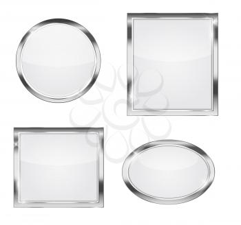 Set of Glass Transparency Frame Vector Illustration EPS10
