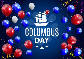 Colored Vector Illustration of Columbus Day. EPS10