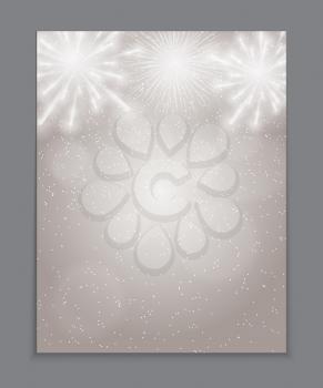 Vector Illustration of Fireworks, Salute on a Ligth Background EPS10