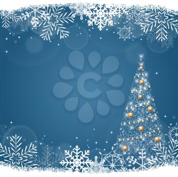 New Year Background with Snowflake. Vector Illustration EPS10