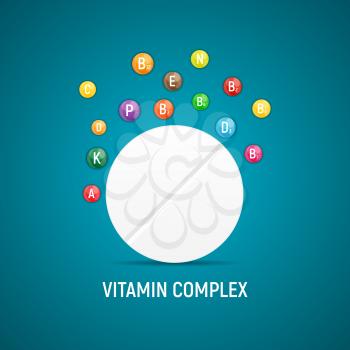Vitamin and Antioxidant Complex. Vector Illustration EPS10