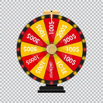 Wheel of Fortune, Lucky Icon with Place for Text. Vector Illustration EPS10