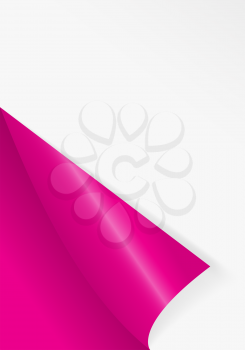 Pattern of bent corner for free filling of pink color. Vector Illustration. EPS10
