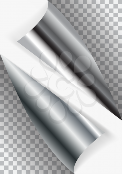 Pattern of bent corner for free filling on transparent background color. Vector Illustration. EPS10