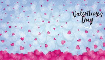 Valentine s Day Love and Feelings Sale Background Design. Vector illustration EPS10