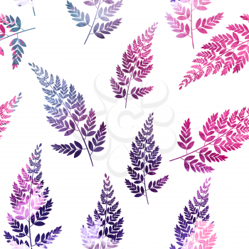 Abstract Natural Spring Seamless Pattern Background with Leaves. Vector Illustration EPS10