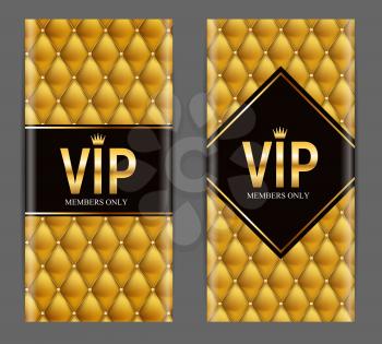 Luxury Members, Gift Card Template for your Business Vector Illustration EPS10
