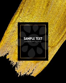 Gold Paint Glittering Textured Art Luxury packaging templates. Vector Illustration EPS10