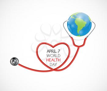 April 7, World Health Day Background. Vector Illustration EPS10