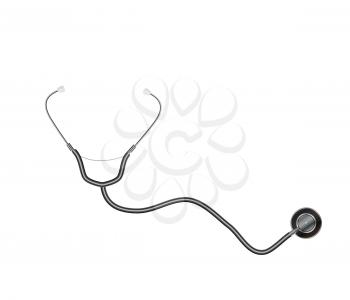 Medical tool stethoscope isolated on white background. Vector Illustration EPS10