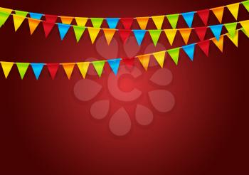 Party Background with Flags Vector Illustration. EPS10