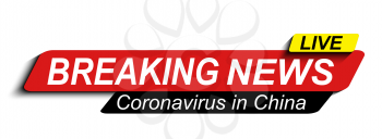 Live Breaking News about Coronavirus Stamp MERS-Cov. 2019-nCoV is a concept of a pandemic medical health risk with dangerous cells in the Middle East respiratory syndrome. Vector Illustration. EPS10