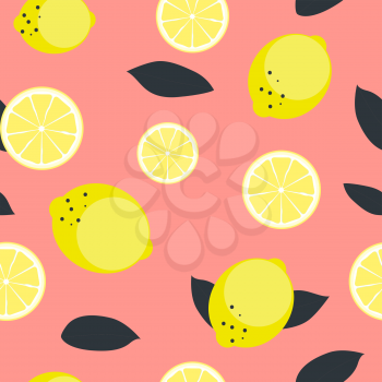 Abstract Lemon Seamless Pattern Background Vector Illustration EPS10