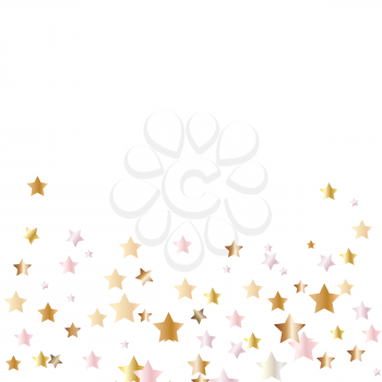 Abstract Golden Glossy Confetti Star Background. Vector Illustration EPS10