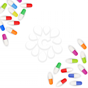 Health Medical  Background with Pills. Vector Illustration EPS10
