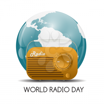 World Radio Day Background Vector Illustration EPS10