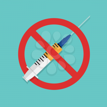Stop Drug Icon Concept. Vector Illustration EPS10